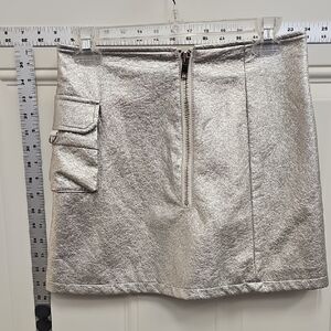 Carmar, Shimmering, Silver, Mini, Rave,  Skirt, Summer, Festival, Y2k, Spring,